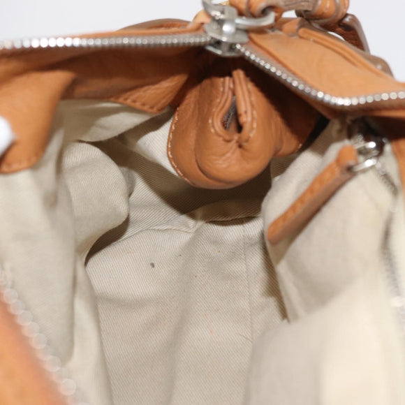 Chloe Paddington Hand Bag Leather Brown Gold Silver Auth am10338V