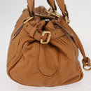 Chloe Paddington Hand Bag Leather Brown Gold Silver Auth am10338V-6