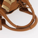 Chloe Paddington Hand Bag Leather Brown Gold Silver Auth am10338V-8