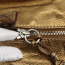 Chloe Paddington Hand Bag Leather Beige Gold Silver Auth am10339V-15