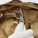 Chloe Paddington Hand Bag Leather Beige Gold Silver Auth am10339V-16