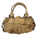 Chloe Paddington Hand Bag Leather Beige Gold Silver Auth am10339V-2