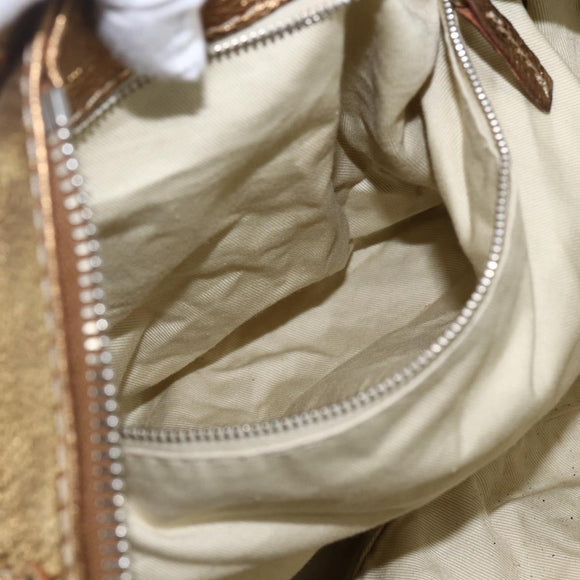 Chloe Paddington Hand Bag Leather Beige Gold Silver Auth am10339V