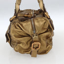 Chloe Paddington Hand Bag Leather Beige Gold Silver Auth am10339V-5