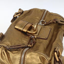 Chloe Paddington Hand Bag Leather Beige Gold Silver Auth am10339V-6