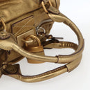 Chloe Paddington Hand Bag Leather Beige Gold Silver Auth am10339V-7