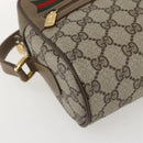 GUCCI GG Supreme Web Sherry Line Bag PVC Beige Gold 56 02 087 Auth am10340-11
