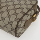 GUCCI GG Supreme Web Sherry Line Bag PVC Beige Gold 56 02 087 Auth am10340-12