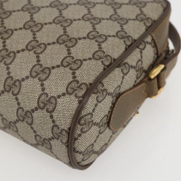 GUCCI GG Supreme Web Sherry Line Bag PVC Beige Gold 56 02 087 Auth am10340