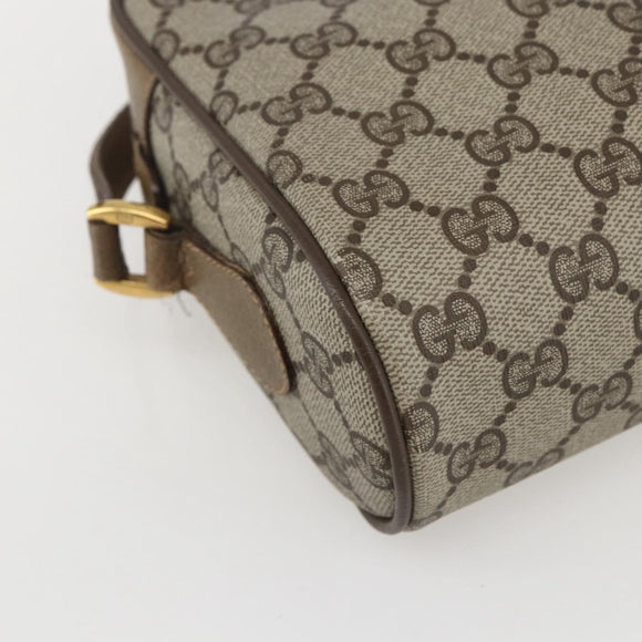 GUCCI GG Supreme Web Sherry Line Bag PVC Beige Gold 56 02 087 Auth am10340