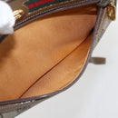 GUCCI GG Supreme Web Sherry Line Bag PVC Beige Gold 56 02 087 Auth am10340-19