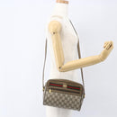 GUCCI GG Supreme Web Sherry Line Bag PVC Beige Gold 56 02 087 Auth am10340-21