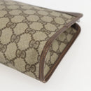 GUCCI GG Supreme Web Sherry Line Old Clutch PVC Beige 014 113 6063 Auth am10356-15