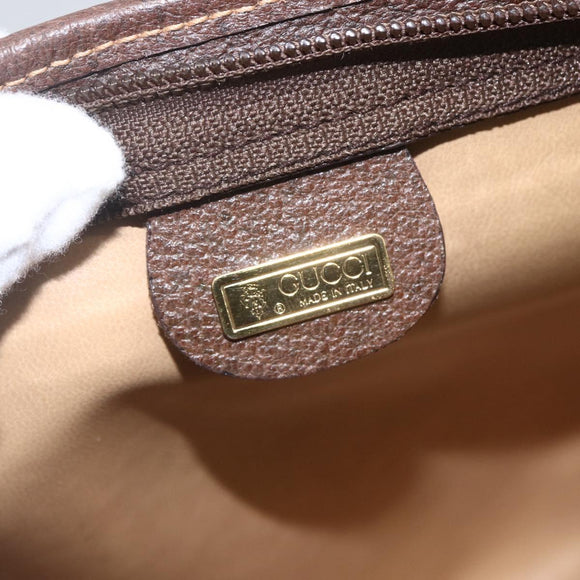 GUCCI GG Supreme Web Sherry Line Old Clutch PVC Beige 014 113 6063 Auth am10356