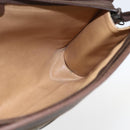 GUCCI GG Supreme Web Sherry Line Old Clutch PVC Beige 014 113 6063 Auth am10356-17