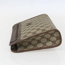 GUCCI GG Supreme Web Sherry Line Old Clutch PVC Beige 014 113 6063 Auth am10356-3