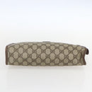 GUCCI GG Supreme Web Sherry Line Old Clutch PVC Beige 014 113 6063 Auth am10356-6