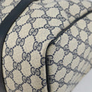 GUCCI GG Supreme Sherry Line Mini Boston Bag PVC Navy Gold Auth am10364-15