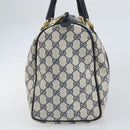 GUCCI GG Supreme Sherry Line Mini Boston Bag PVC Navy Gold Auth am10364-3