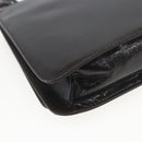 PRADA Chain Shoulder Bag Leather plastic Dark Brown Auth am10365V-16