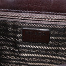 PRADA Chain Shoulder Bag Leather plastic Dark Brown Auth am10365V-10