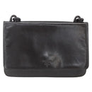 PRADA Chain Shoulder Bag Leather plastic Dark Brown Auth am10365V-13