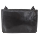 PRADA Chain Shoulder Bag Leather plastic Dark Brown Auth am10365V-2