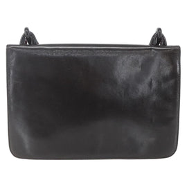 PRADA Chain Shoulder Bag Leather plastic Dark Brown Auth am10365V - 0