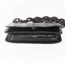 PRADA Chain Shoulder Bag Leather plastic Dark Brown Auth am10365V-5