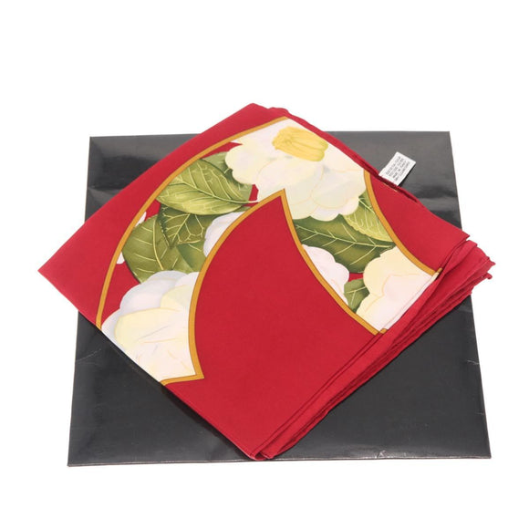 CHANEL Scarf Silk Red CC Auth am10367V