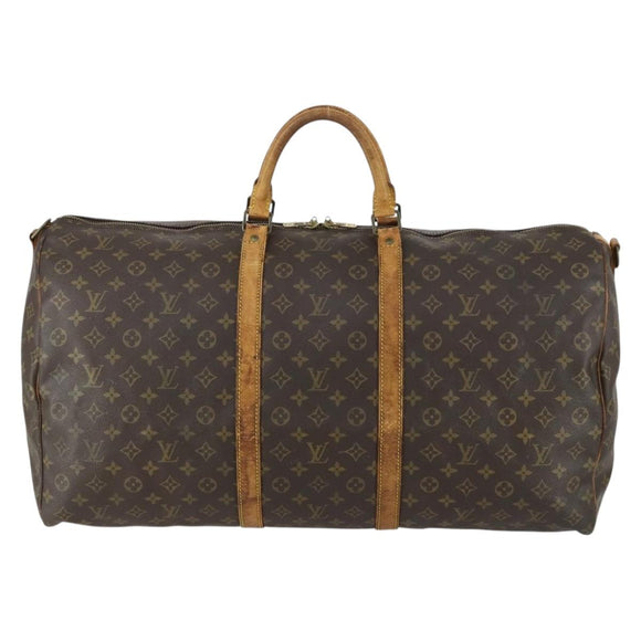 LOUIS VUITTON Monogram Keepall Bandouliere 60 Boston Bag M41412 LV Auth am10381