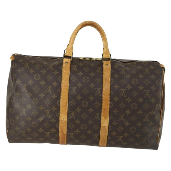 LOUIS VUITTON Monogram Keepall 50 Boston Bag M41426 LV Auth am10385