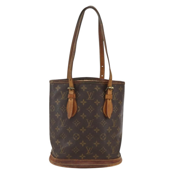 LOUIS VUITTON Monogram Bucket PM Shoulder Bag M42238 LV Auth am10400