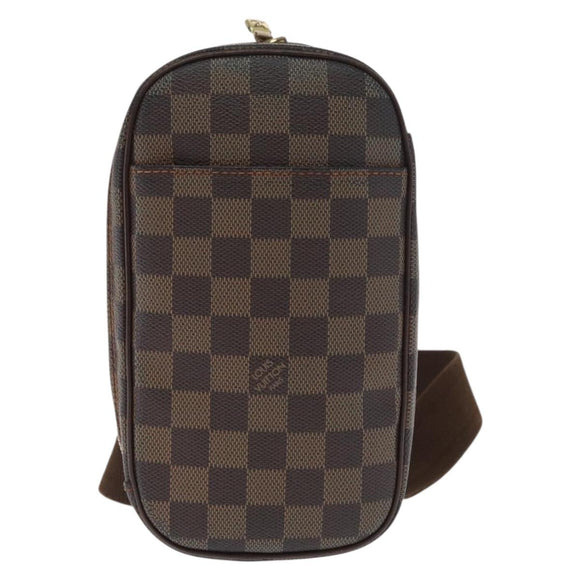 LOUIS VUITTON Damier Ebene Pochette Gange Bag SPO N48048 LV Auth am10401