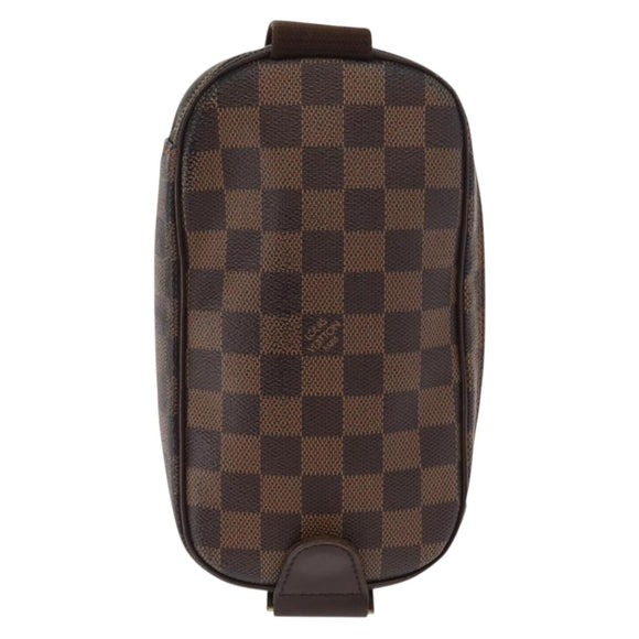 LOUIS VUITTON Damier Ebene Pochette Gange Bag SPO N48048 LV Auth am10401