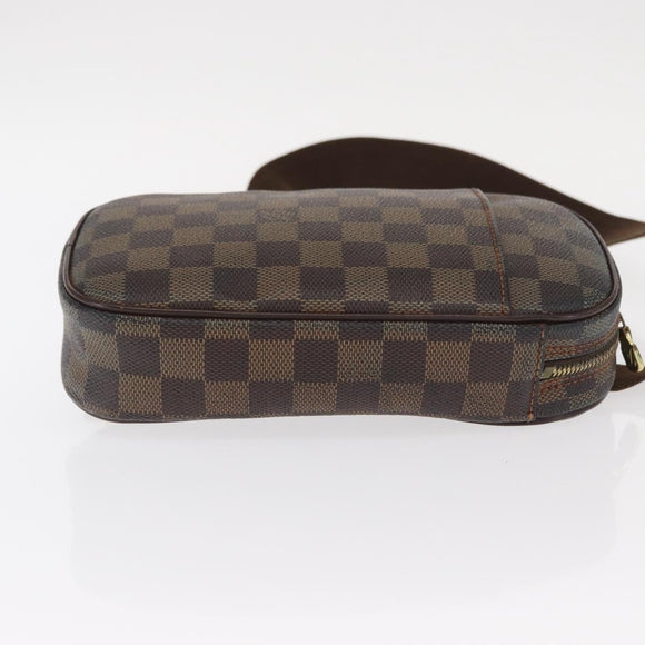 LOUIS VUITTON Damier Ebene Pochette Gange Bag SPO N48048 LV Auth am10401