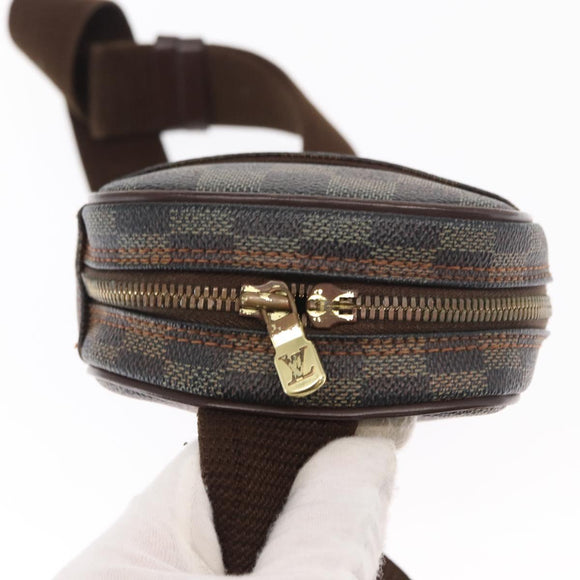 LOUIS VUITTON Damier Ebene Pochette Gange Bag SPO N48048 LV Auth am10401
