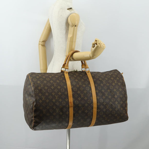 LOUIS VUITTON Monogram Keepall 60 Boston Bag M41422 LV Auth am10406