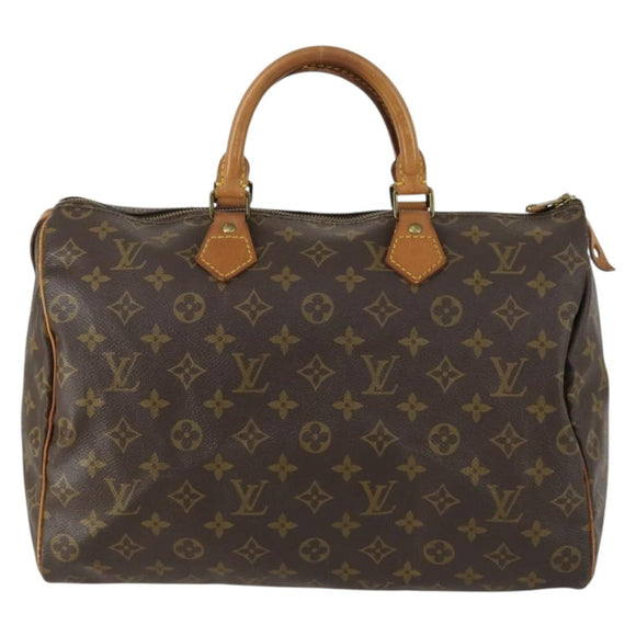 LOUIS VUITTON Monogram Speedy 35 Hand Bag M41524 LV Auth am10413