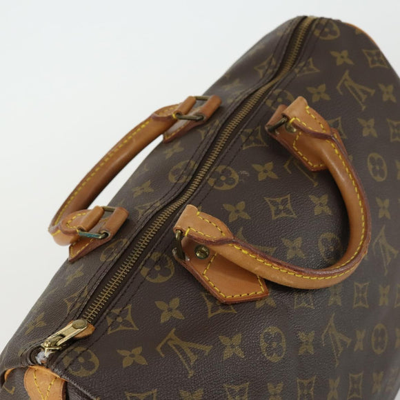 LOUIS VUITTON Monogram Speedy 35 Hand Bag M41524 LV Auth am10413