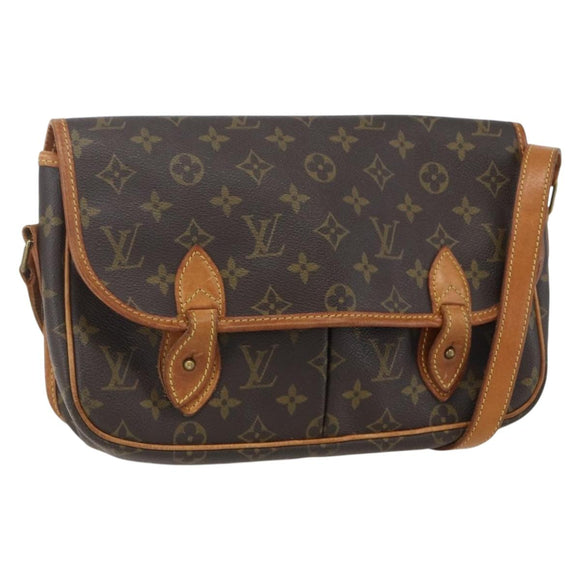 LOUIS VUITTON Monogram Gibeciere MM Shoulder Bag M42247 LV Auth am10415