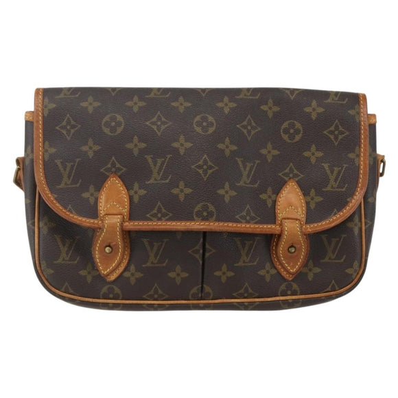 LOUIS VUITTON Monogram Gibeciere MM Shoulder Bag M42247 LV Auth am10415