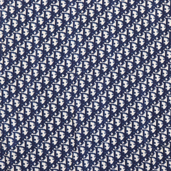 Christian Dior Trotter Scarf Silk Navy Auth am10416