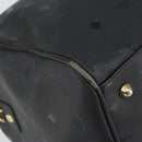 MCM Logogram Vicetos Mini Boston Bag PVC Black Gold Auth am10417-15