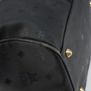 MCM Logogram Vicetos Mini Boston Bag PVC Black Gold Auth am10417-17