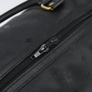 MCM Logogram Vicetos Mini Boston Bag PVC Black Gold Auth am10417-9