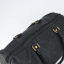 MCM Logogram Vicetos Mini Boston Bag PVC Black Gold Auth am10417-6