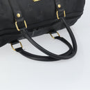 MCM Logogram Vicetos Mini Boston Bag PVC Black Gold Auth am10417-7