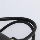 MCM Logogram Vicetos Mini Boston Bag PVC Black Gold Auth am10417-14