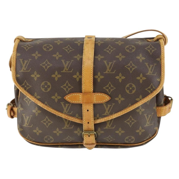 LOUIS VUITTON Monogram Saumur 30 Shoulder Bag M42256 LV Auth am10418